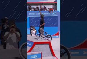 Imagem de destaque para: Kevin Peraza wins Gold in SONIC Dave Mirra BMX Park Best Trick at #XGamesSLC 2025 Presented by SONIC
